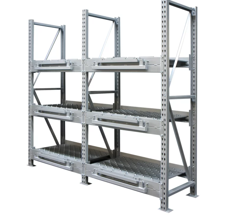 Heavy duty Rack Systems with integrated ball or roller bars
